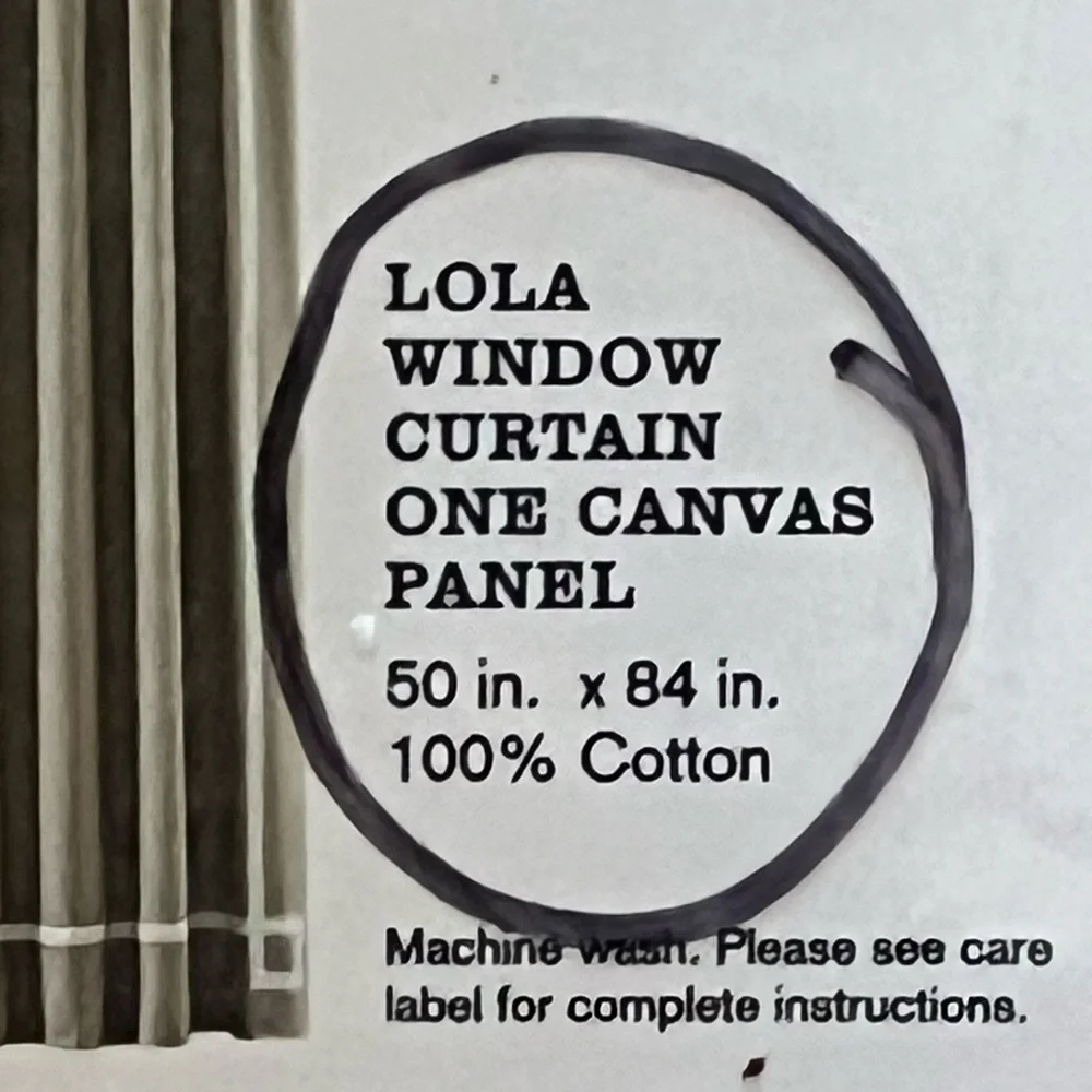 New Happy Chic by Jonathan Adler Lola Canvas Curtain Panel New One Panel